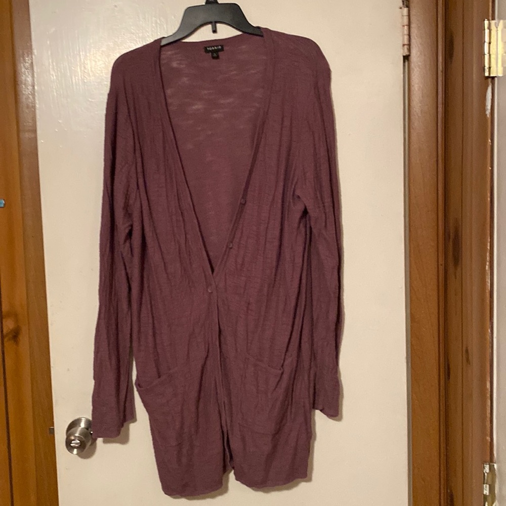 Mauve color cardigan
